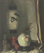 Lizzy Ansingh (1875-1959), Japanse lampion (boeddha en vaas), Antiek en Kunst, Kunst | Schilderijen | Klassiek