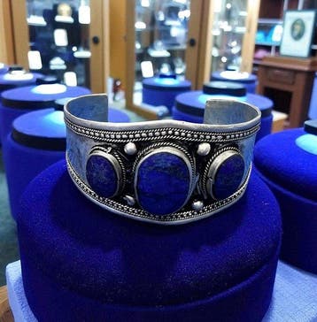 Zonder minimumprijs - Armband Zilver Lapis lazuli - Lapis, Sieraden, Tassen en Uiterlijk, Armbanden, Nieuw