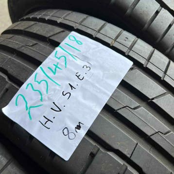 2 x Hankook Ventus S1 Evo3 235-45-18 Zomerbanden 8mm, 18 inch, Gebruikt, Ophalen of Verzenden, 235 mm