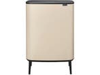 Brabantia Bo Touch Bin Hi Prullenbak - 60 liter - Soft Beige, Verzenden, Zo goed als nieuw
