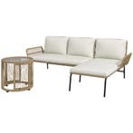 TRUUSK Rieten Tuinmeubelset - Ligstoel, Salontafel, Tweezitt, Verzenden, Nieuw