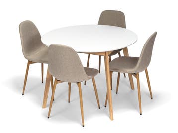 Eettafelset Scandinavia 4 Marie Stoelen 105 cm, Huis en Inrichting, Verzenden, Nieuw, Modern Scandinavisch, 4 tot 6 stoelen