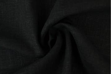 Linnen viscose Zwart - rol 10 meter, Verzenden, Nieuw, Zwart