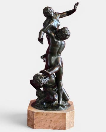 After Giambologna - sculptuur, Il ratto delle Sabine - 38 cm