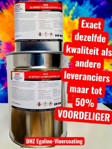 2K Epoxy GARAGEVLOER coating 160m2/30kg RESTANT PARTIJ OP=OP, Verzenden, Nieuw, Verf, 20 liter of meer