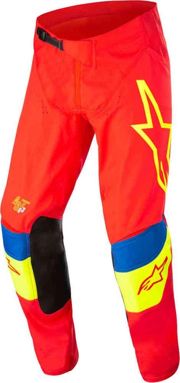 Alpinestars Techstar Quadro Felrood Geel Fluo Blauw Broek, Motoren, Nieuw met kaartje, Broek | textiel, Alpinestars, Heren