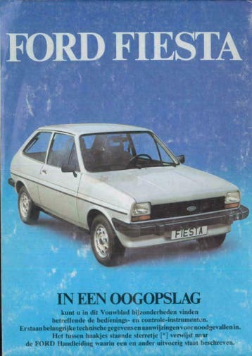 1981 Ford Fiesta Instructieboekje Vouwkaart Nederlands, Verzenden