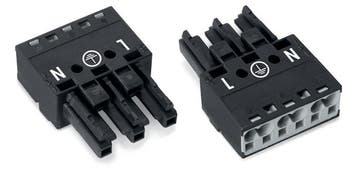 WAGO 770-203 WINSTA MIDI 3-polige busconnector zwart -, Verzenden, Nieuw, Overige typen
