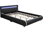 Juskys Sevilla - Gestoffeerd bed - 140 x 200 cm - LED, Verzenden, Nieuw