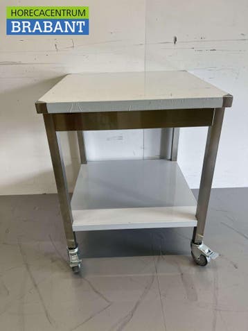 RVS Verrijdbare Werktafel Tafel Op Wielen 70 x 70 x 85 cm, Zakelijke goederen, Horeca | Keukenapparatuur, Ophalen of Verzenden