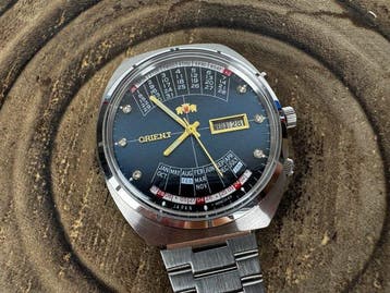 Orient - Perpetual Multi Year Calander + Box - Zonder, Nieuw