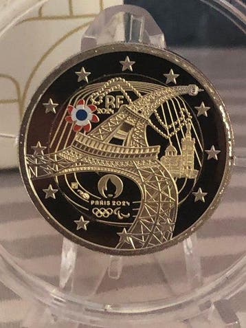 Frankrijk. 2 Euro 2024 La Tour Eiffel Danse Proof (Zonder
