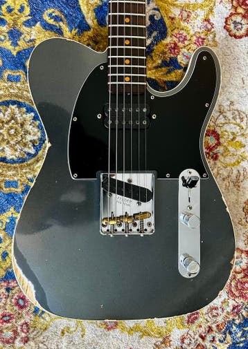 Fender Telecaster Custom Shop Charcoal Frost Metallic Relic, Ophalen of Verzenden, Zo goed als nieuw, Solid body, Fender