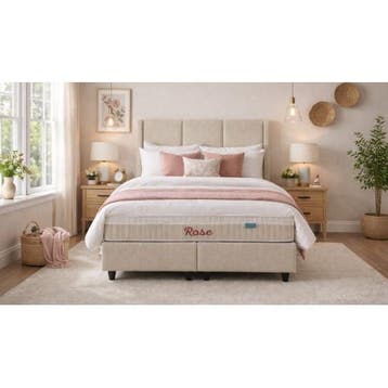 Rose Deluxe Luxe Opberg Boxspring. Tijdloze elegantie en, Ophalen of Verzenden, Nieuw, Tweepersoons