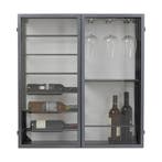 *WOONWINKEL* Kare Design Porto Black Wijnrek Vitrine Aan De, Verzenden, Nieuw
