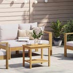 vidaXL Bijzettafel Olie naturel 50 x 35 x 45 cm Massief, Minder dan 50 cm, Verzenden, Nieuw, Minder dan 50 cm