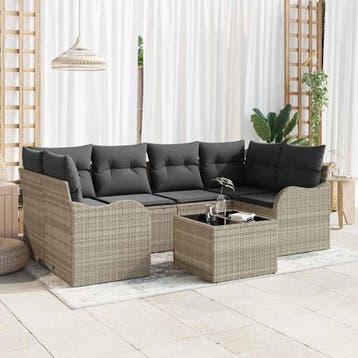 vidaXL Tuin Sofa Set 7 st 6-Aantal zitplaatsen, Verzenden