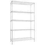 GGM Gastro | Stalen stellingrek - 1200x450mm - 5 schappen -, Verzenden