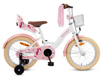 SJOEF Dolly Meisjesfiets 16 inch - 4-6 Jaar - Unicorn - Wit, Verzenden, Nieuw, 16 tot 20 inch, Overige merken
