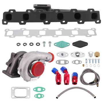 Turbo T3/T4 + olieleidingen + TD42 spruitstuk geschikt vo..., Verzenden, Nieuw, Nissan