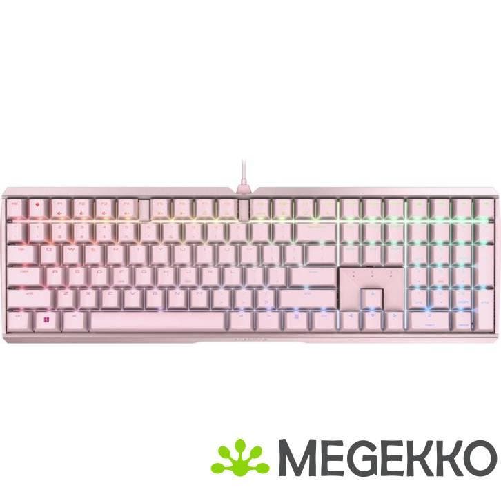 Cherry MX Board 3.0S RGB Roze Cherry MX Blue, Computers en Software, Toetsenborden, Nieuw, Verzenden