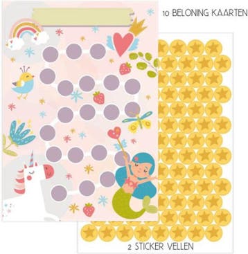 Beloningskaart met stickers - Fantasie (10 st.), Ophalen of Verzenden, Nieuw