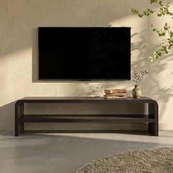 *WOONWINKEL* Open Tv-meubel Gebogen Hout, Verzenden, Nieuw