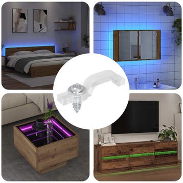 vidaXL LED Strip Clips 23,8 mm 12 st Transparant Kunststof, Verzenden, Nieuw, Kunststof