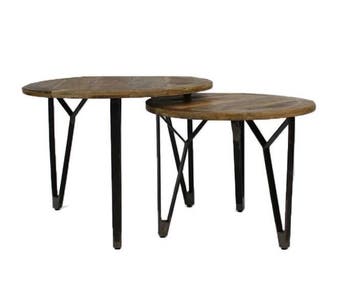 Salontafel Set Dabby | Mangohout, Ophalen of Verzenden, Nieuw