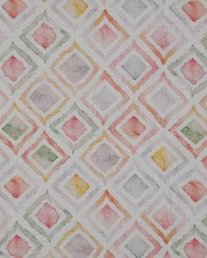 Double Gauze Katoen Ikat Aquarel, Nieuw, Blauw