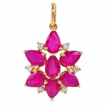 Zonder minimumprijs - Hanger - 14 karaat Geel goud - 3.52ct.