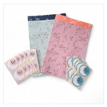 20x Cadeauzak + 20x naamsticker - MIX - Sint Songtekst Bl..., Ophalen of Verzenden, Nieuw