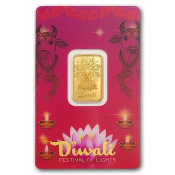 5 Gram goudbaar Pamp Suisse - Diwali Lakshmi & Sacred Cow, Verzenden, Goud