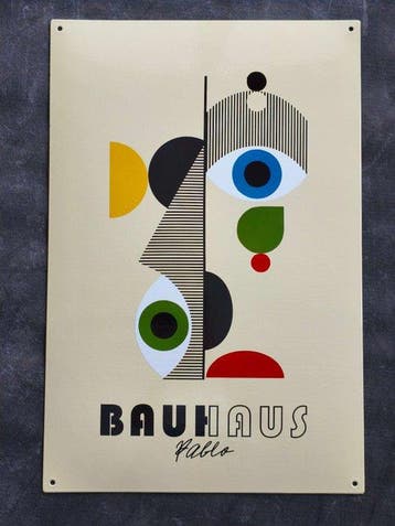 Bauhaus - enamel sign BAUHAUS Picasso dream Emailschild