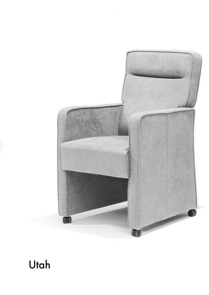 Eetkamerstoel Utah - eetkamerstoelen - Zilver, Huis en Inrichting, Stoelen, Nieuw, Stof