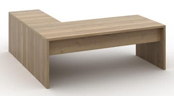 Executive hoekbureau, 210x210cm, natuur eiken, Overige plaatsen, Ophalen of Verzenden, Nieuw in verpakking, Bureau
