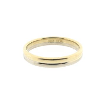 Bicolor gouden (trouw)ring, Gebruikt, 20 of groter, Heer, Ophalen of Verzenden
