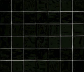 Wandtegel Handvorm Geo Twist Zwart Glans 10x10 (Muurtegels), Nieuw, Minder dan 20 cm, 10 m² of meer, Wandtegels