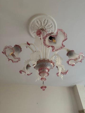 Plafondlamp - Murano-glas, Antiek en Kunst