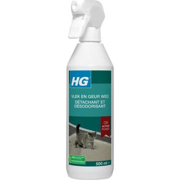 6x HG Pet Range Vlek&Geur Weg Kat 500 ml, Verzenden, Nieuw