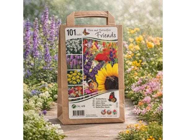 Veiling - Bijen & Vlinders Bloemenmix – 101 Bollen & Zaden, Tuin en Terras, Planten | Tuinplanten