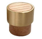 Meubelknop Lillehammer Ø26mm eiken/messing, Verzenden, Nieuw