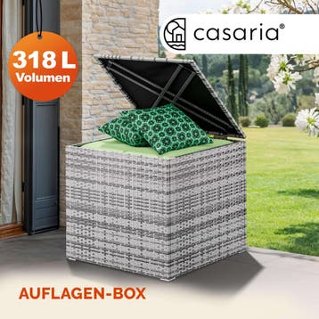Polyrotan kussenbox Grijs 318L (Kussenboxen, Tuin en Terras), Verzenden, Nieuw
