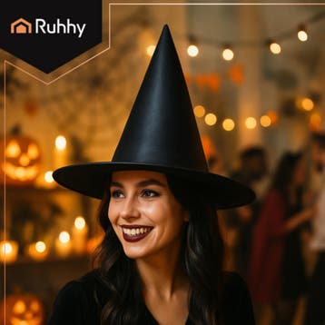 Ruhhy Zwarte heksenhoed klassiek Halloween kostuum access..., Ophalen of Verzenden, Nieuw