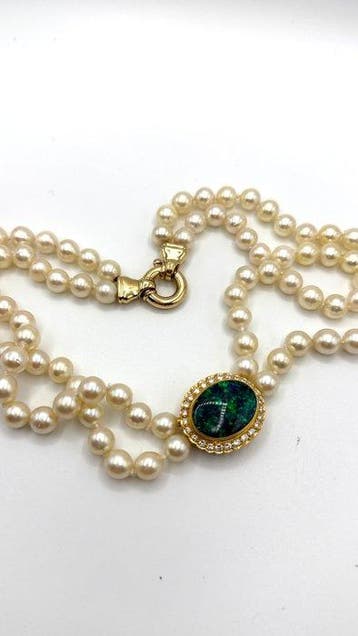 Halsketting - 18 karaat Geel goud - 10.00ct. tw. Opaal -, Nieuw
