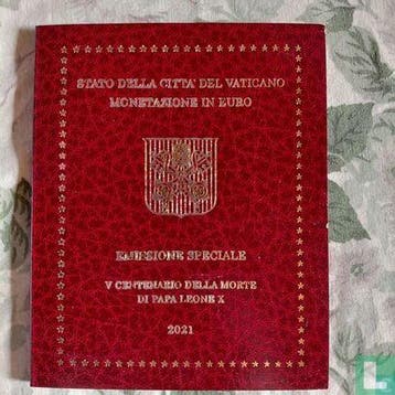 Vaticaan jaarset 2021 500ste sterfdag van paus Leo X, Verzenden, Vaticaanstad, 1 cent, Setje