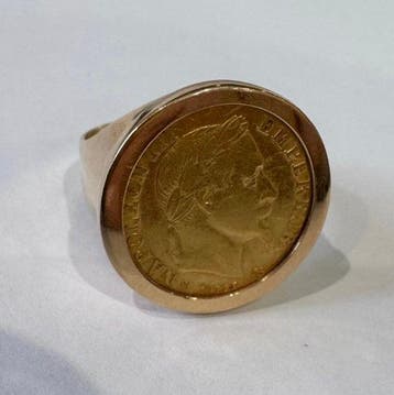 Zegelring - 18 karaat Geel goud, Sieraden, Tassen en Uiterlijk