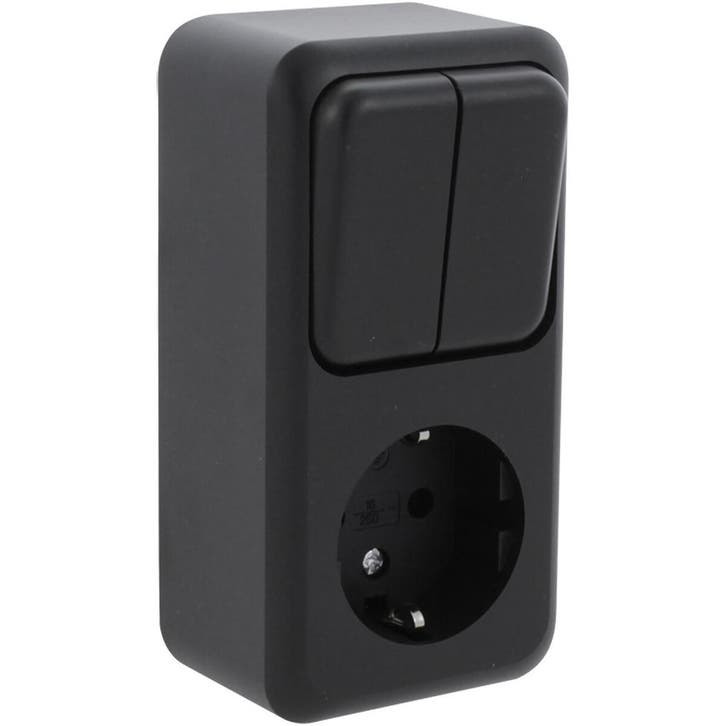 Q-LINK - Wandcontactdoos - Opbouw - 1-voudig Stopcontact -, Doe-het-zelf en Verbouw, Elektra en Kabels, Nieuw, Ophalen of Verzenden