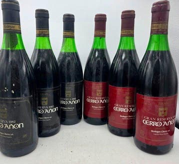 1981 (x3) & 1982 (x3) Bodegas Olarra, Cerro Añón - Rioja, Nieuw