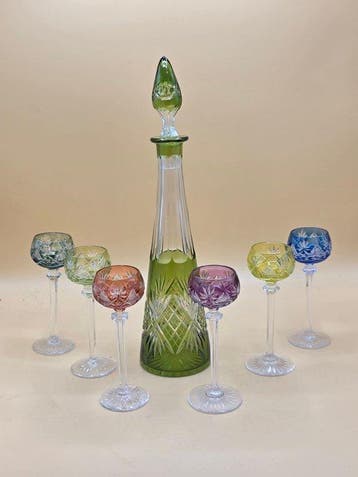 Val Saint Lambert - Karaf (7) - Kristal, Antiek en Kunst, Antiek | Glas en Kristal